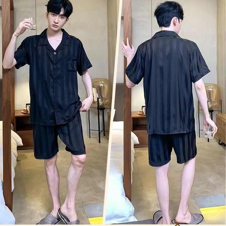 بيجامات جديدة للرجال صيفية قصيرة الأكمام . New Men's Summer Pajamas Short Sleeve Shorts