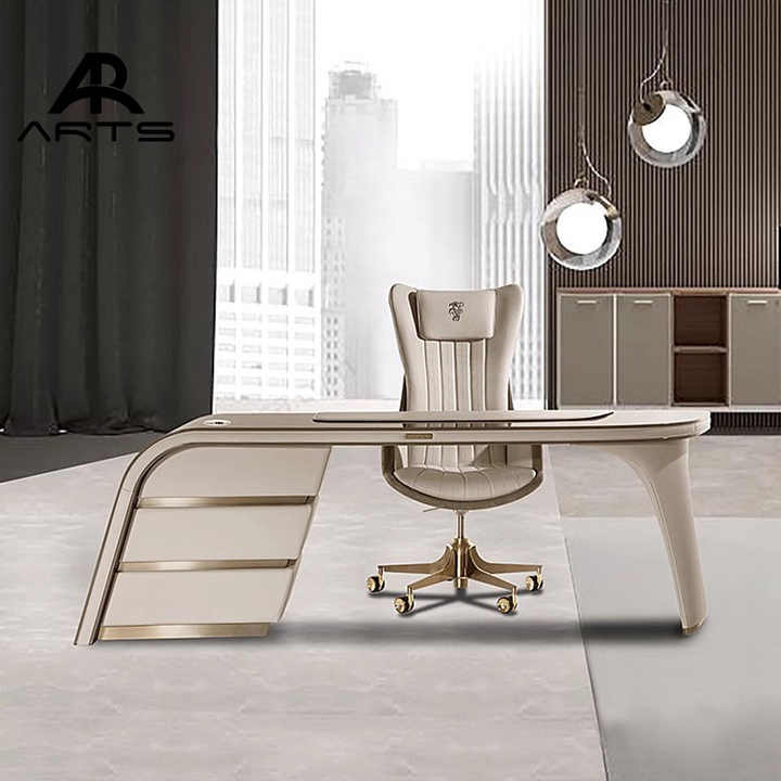 مكتب إيطالي حديث من الخشب الصلب ,Modern Italian solid wood desk