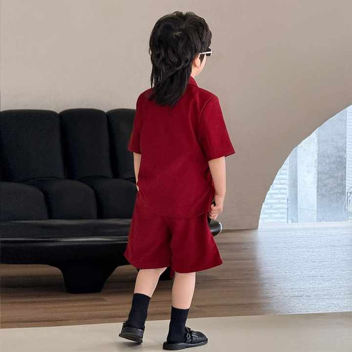 Boys' shorts embroidered tang suit 