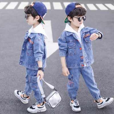High Quality Wholesale Boys Long Denim Jeans Jumpsuit for Kids 