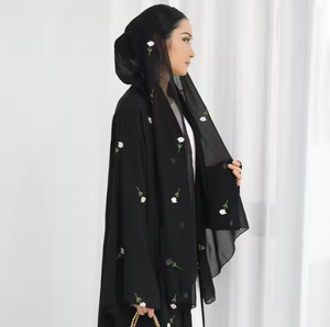 Black embroidered abayas 