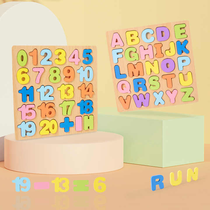 Baby games board for learning letters and numbers 