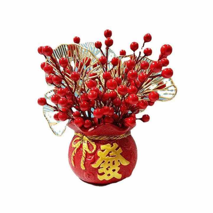 Year Decoration Flower Spring Festival - Red Fruit, Wealth Fruit Decoration 