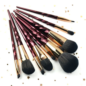 Makeup Brush Set 10 Pieces Vegan Full Function Face Cheek Eyes Lips Beauty Tools Kit 