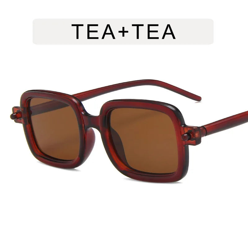 Thick Frame Sunglasses - Vintage Square Sunglasses 