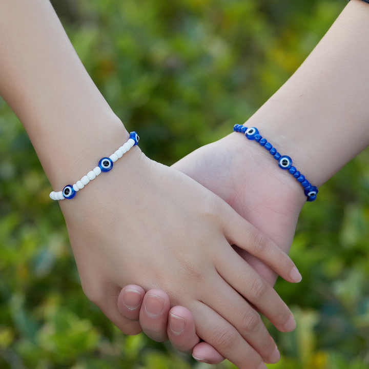 سواران للزوجين من أفضل الأصدقاء . Best Friends Couple Bracelets in Blue