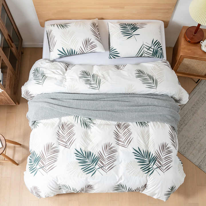 Countryside Collection, Brushed Polyester Flower Duvet Cover, Luxury Bedspread Set 