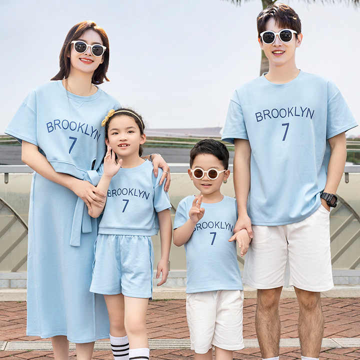 New Summer Parent-child Shirt Family Outfit 