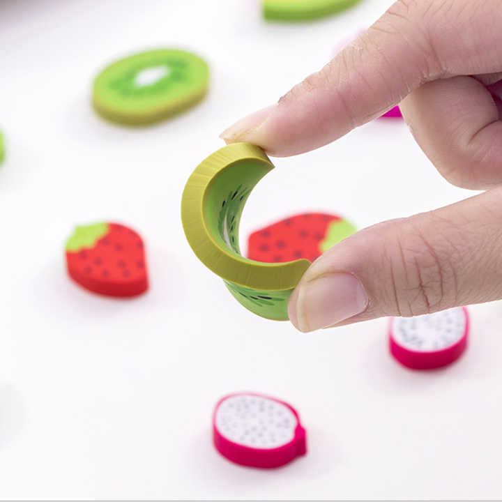 Small Cute Kawaii Fruit Orange Eraser 