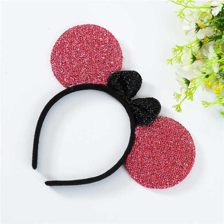 Black ear bow hair accessories for parties 