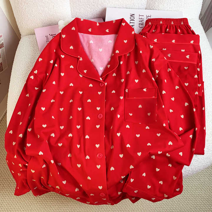 Women's long-sleeved pajamas 