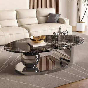 Modern Luxury Mobile Small Round Simple Metal Center Coffee Tables for Living Room Bedroom 