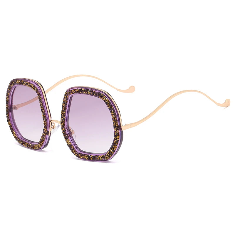 Oversized Polygon Sunglasses 