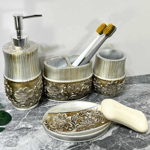 مجموعة مستلزمات حمام فندقية حديثة من أربع قطع على الطراز الاسكندنافي لوازم منزلية مطلية Modern Scandinavian Style 4-Piece Hotel Bathroom Amenities Set Home Supplies Painted