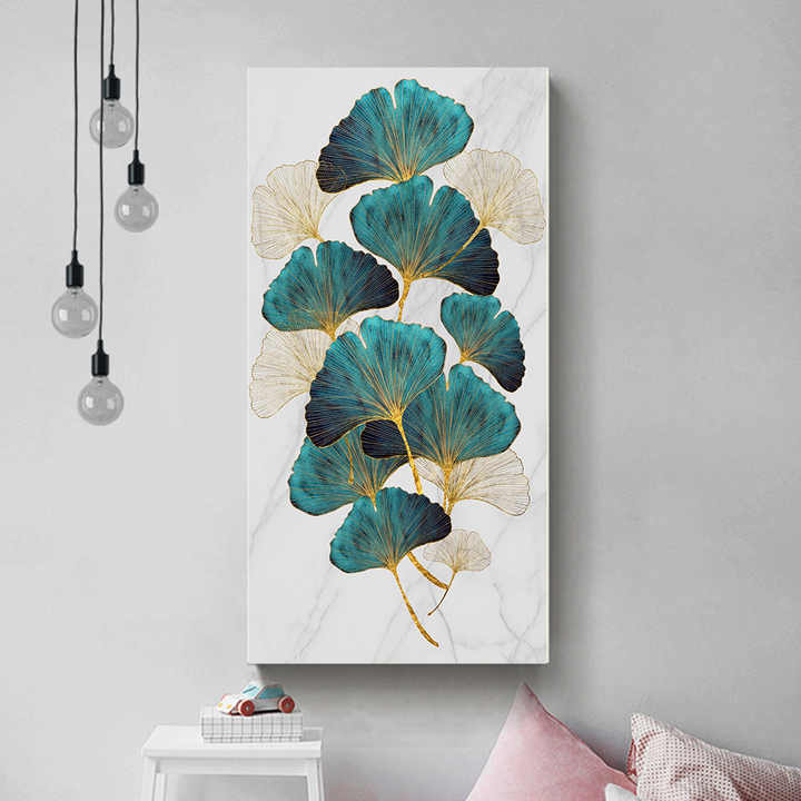 Scandinavian Style Poster Green Vacation Art Painting Home Decor Wall Art 