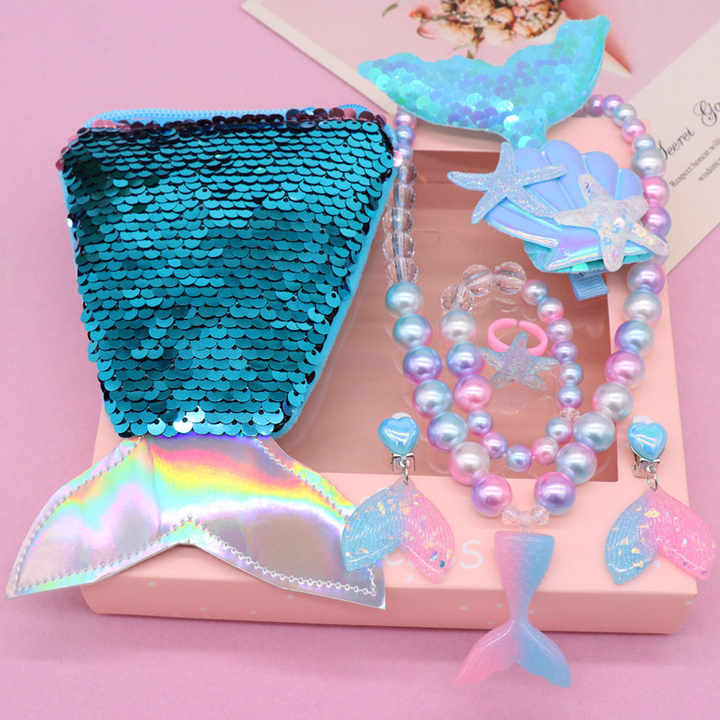 Kids Accessories Necklace with Bracelets Jewelry Set for Little Girls 