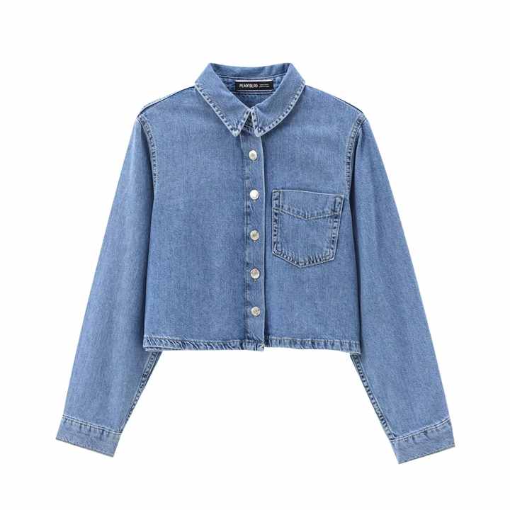 Stylish casual denim blouses