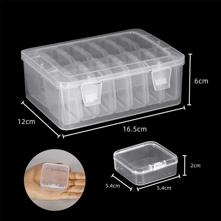 15 Pieces Small Bead Organizers Plastic Storage Bags Small Containers with Craft Supply Bag 