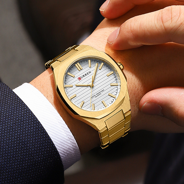 ساعة CURREN 8456 للرجال، كوارتز ياباني، عالية . CURREN 8456 Men's Watch, Japanese Quartz