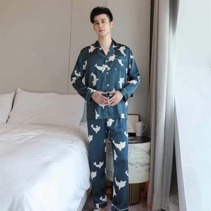 Men's Plus Size Pajamas for Spring and Autumn 