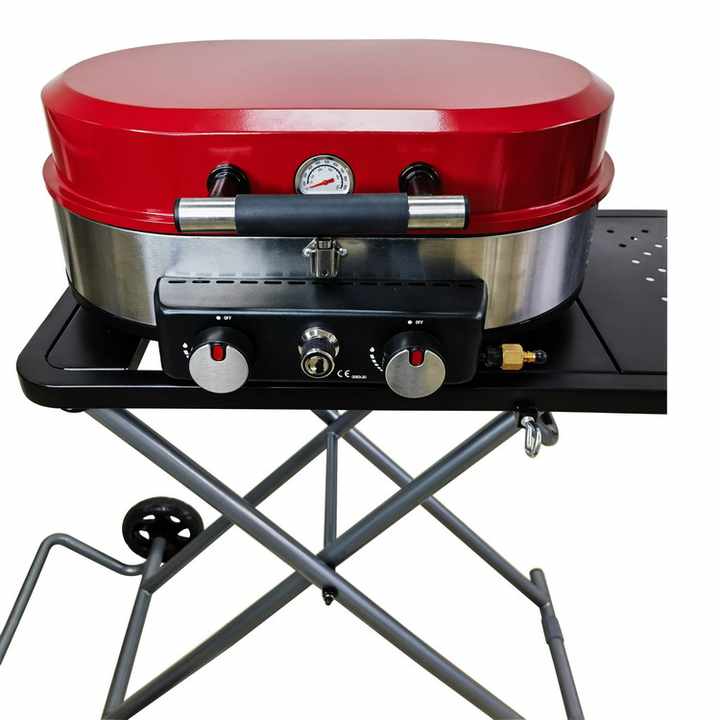 شواية غاز محمولة 2 شعلة تخييم -Portable Gas Grill 2 Burner Camping