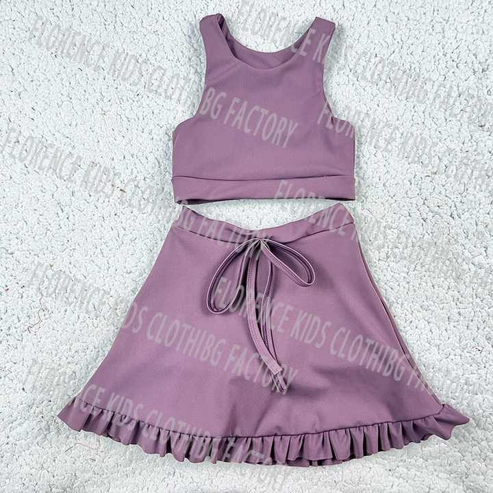 DH OEM Fashion Customized Colors Toddler Girls Yoga Gym.Running.Sport Clothing Set Yoga Set Wholesale