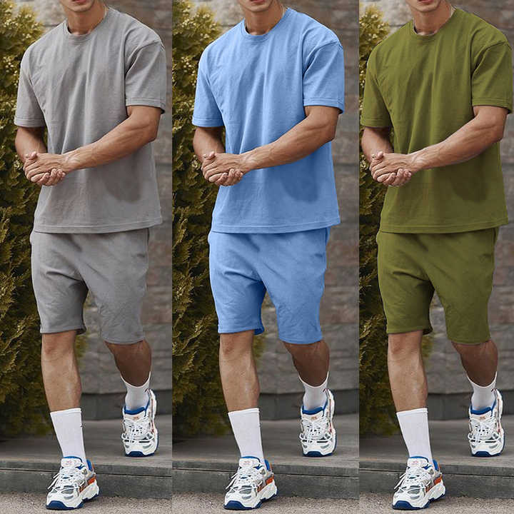 Men's clothing sets, shirt and shorts, suit 