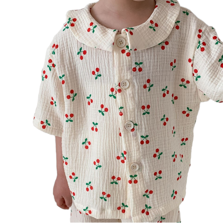 Long sleeve cotton pajama set 