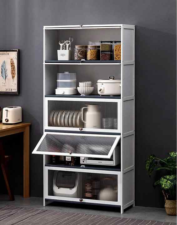 Multifunctional wooden kitchen cabinet
