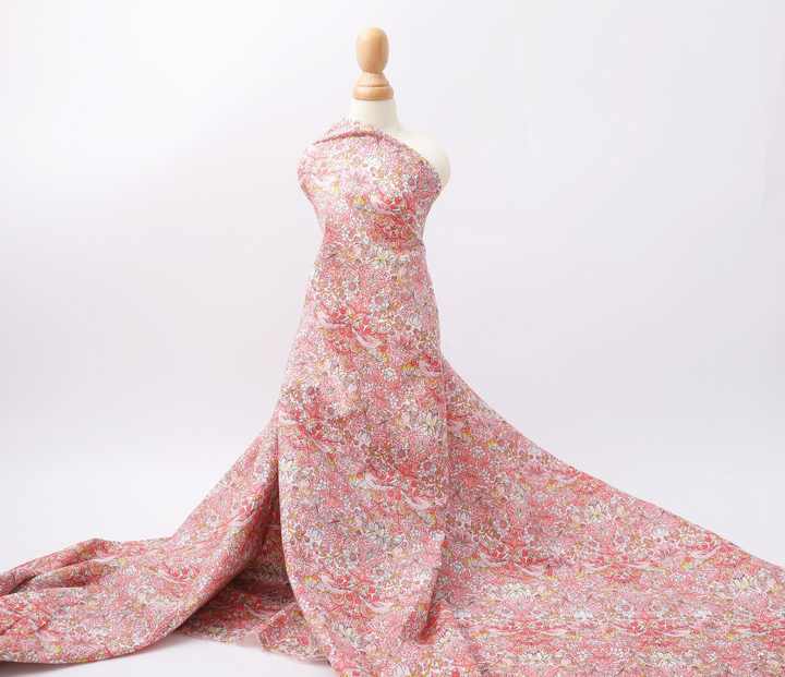 Strawberry Thief Liberty Cotton Fabric Liberty London Baby Strawberry Pink 