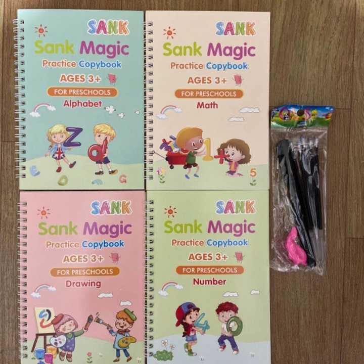 Educational books for learning English handwriting 4 