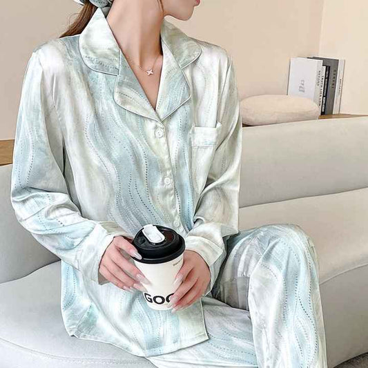Women's long-sleeved pajamas 
