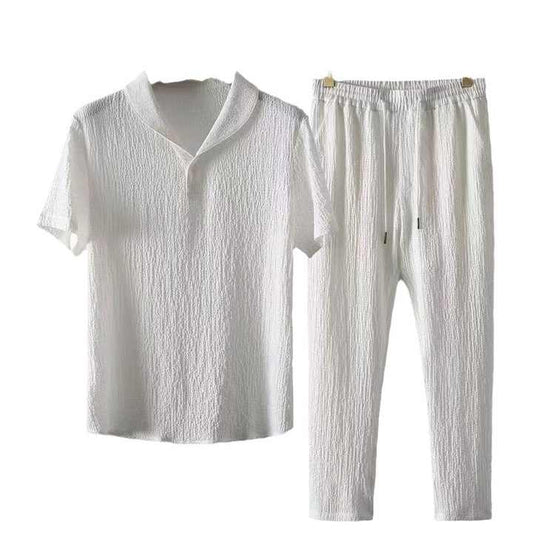 Men's casual pants with a slit 