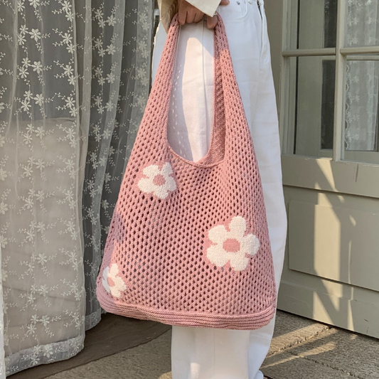 Versatile Knitted Summer Shopping Bag