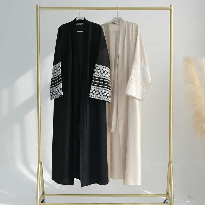 Colorful open abaya 