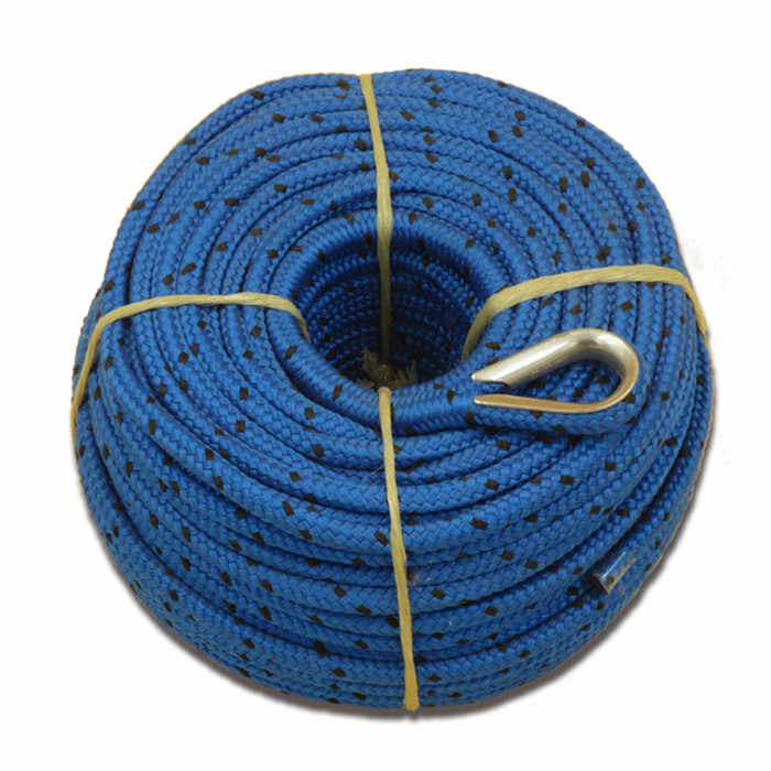 حبل مضفر من البولي بروبيلين عالي الجودة، مكون   .High-quality 16-strand polypropylene braided rope