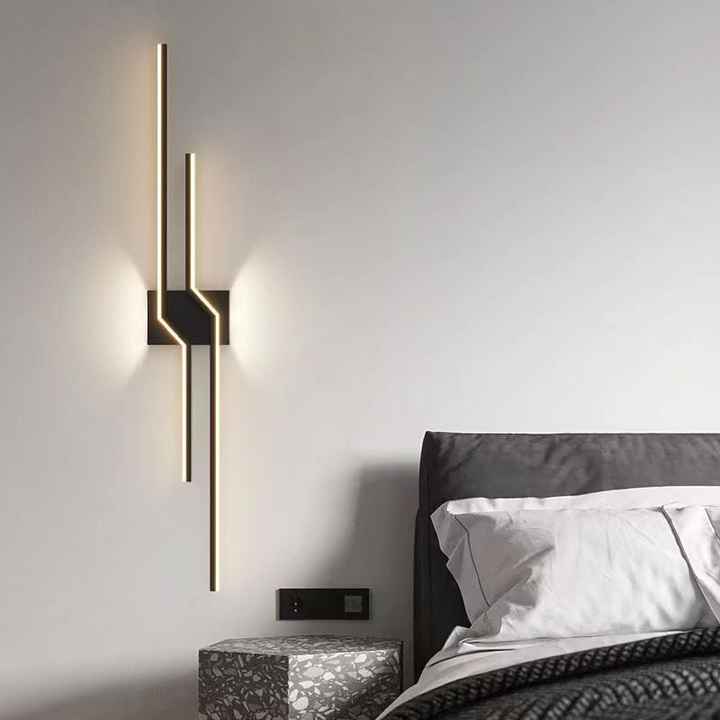 Modern Long Wall Light Bedroom Bedside Light 