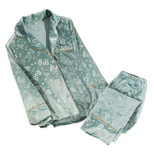 Women's long-sleeved pajamas 