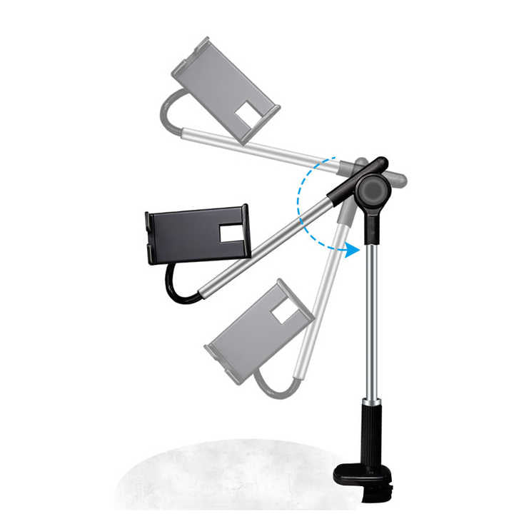 Universal Lazy Mobile Phone Holder Clip on Long Arm for 