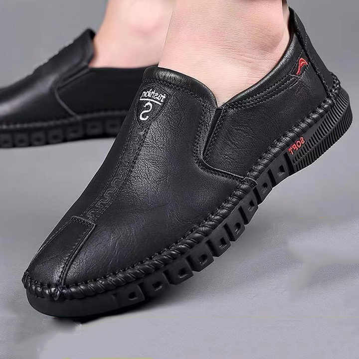 leather flat shoes 