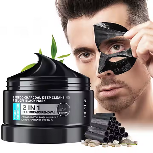 قناع تقشير الطين الطبيعي للوجه - Private Label Natural Face Mud Peel off Mask Men Face