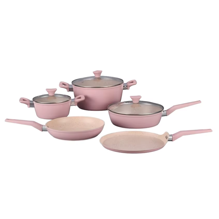 New Arrival Pink Marble Coating Induction Cookware Non-stick Coating Non-stick Coating New Arrival Pink Marble Coating Induction Cookware Non-stick Coating 