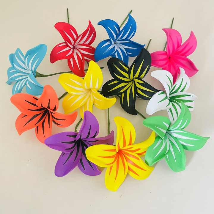 Single Stem Plumeria Foam Flower 