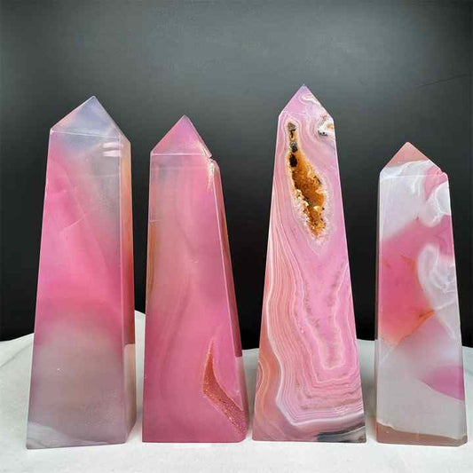 Wholesale Hot Sale Pink Silk Agate 