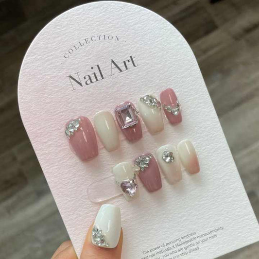 Custom High Quality Diamond False Nails 