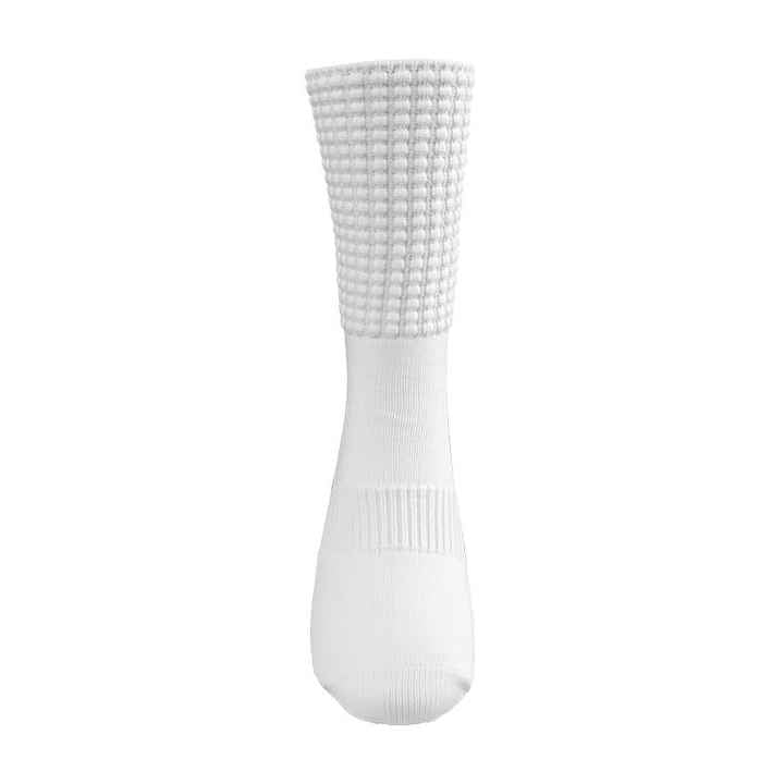 Good quality socks from custom socks manufacturer white nylon poodle ankle dance socks without crystals 