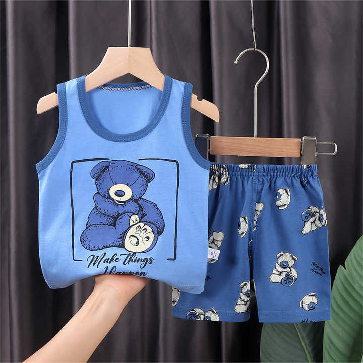Boys' shorts, summer clothes for little boys with cartoon print 