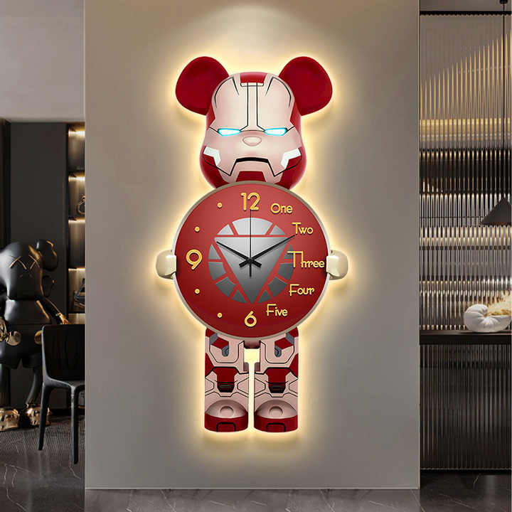 modern luxury shrimp bear wall clock 