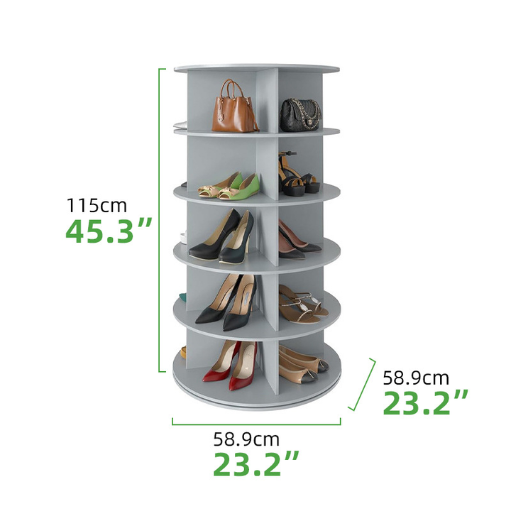 Custom Space Saving Rotating Shoe Rack 