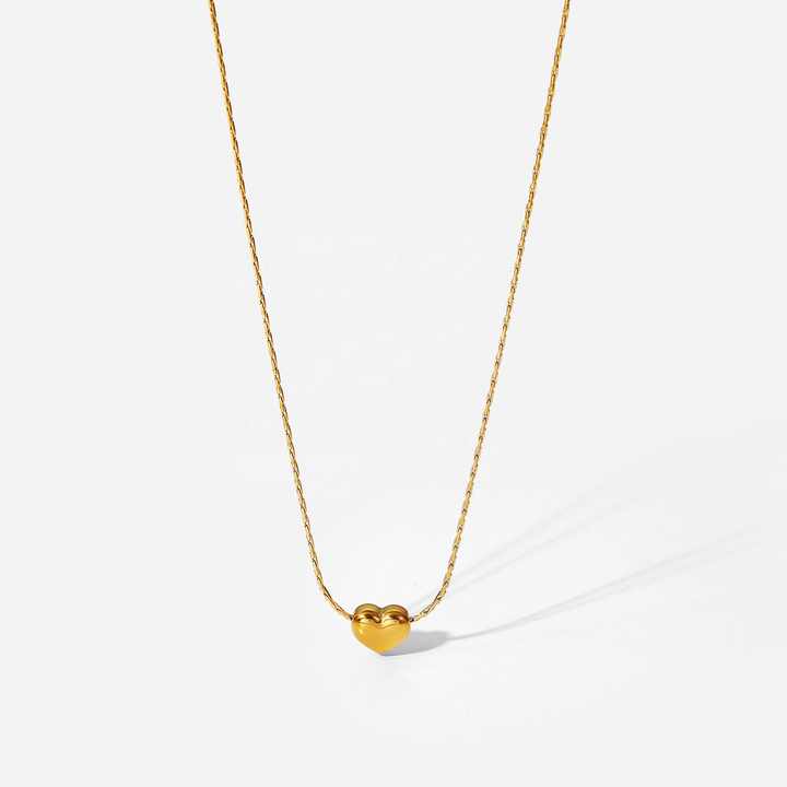 Children's Accessories 18K Gold Plated Heart Shaped Necklace Accessories 